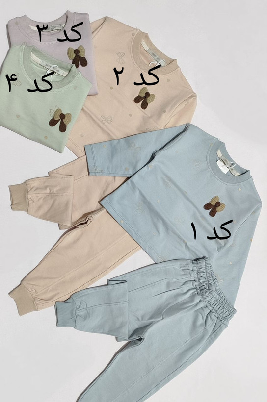 بلوز شلوار دخترانه . دورس پنبه . سایز ۱ تا ۴ . مناسب ۹ ماه تا ۳ سال